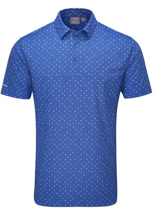 PING Ephron Printed polo de hombre, bright cobalt multi