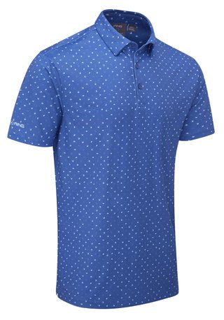 PING Ephron Printed polo de hombre, bright cobalt multi