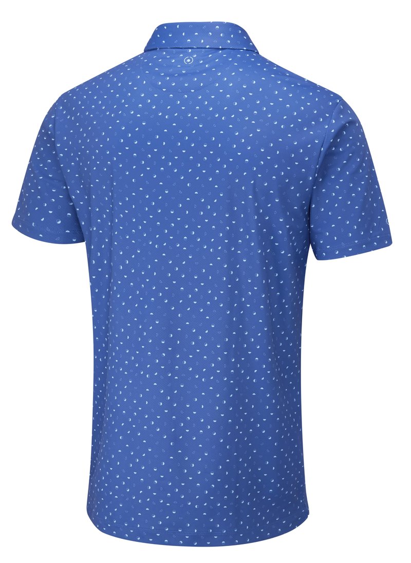 PING Ephron Printed polo de hombre, bright cobalt multi