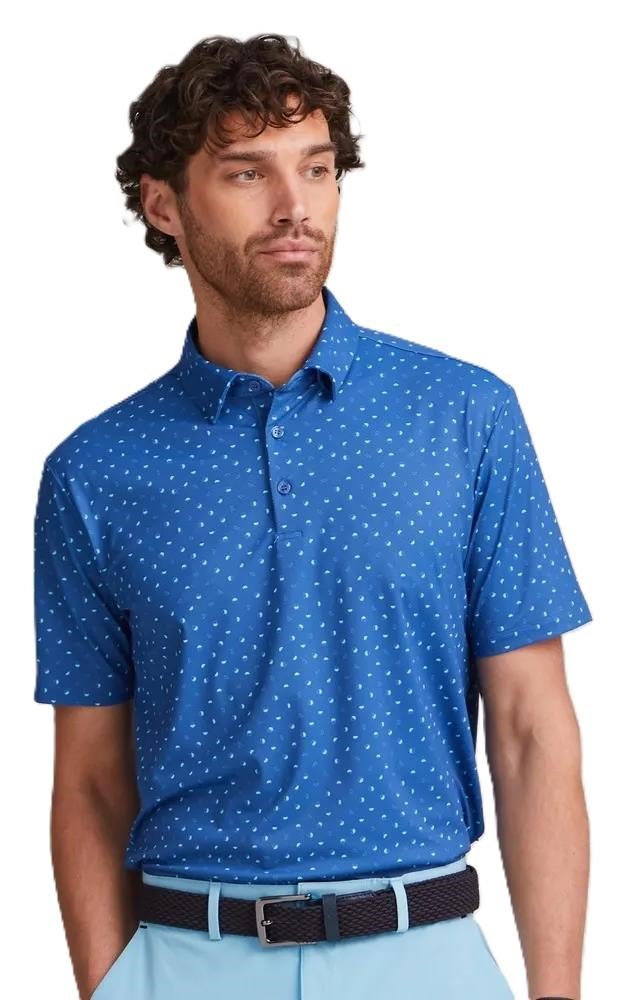 PING Ephron Printed polo de hombre, bright cobalt multi