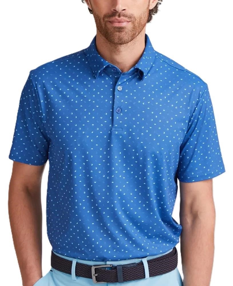 PING Ephron Printed polo de hombre, bright cobalt multi