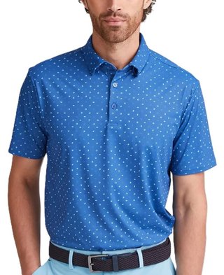 PING Ephron Printed polo de hombre, bright cobalt multi
