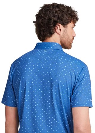 PING Ephron Printed polo de hombre, bright cobalt multi