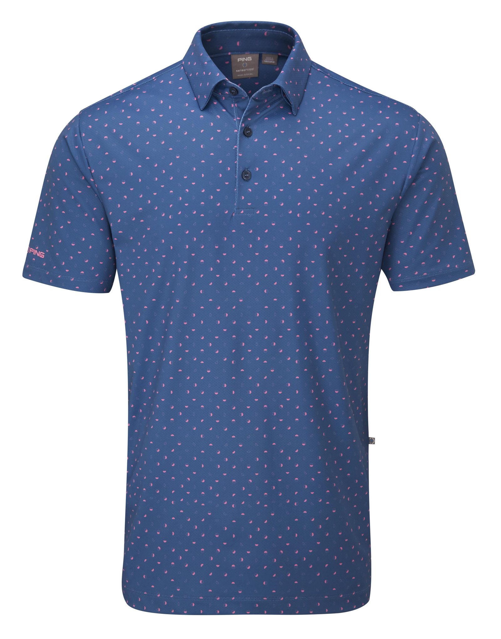 PING Ephron Printed polo de hombre, stellar multi