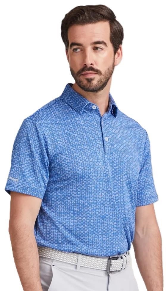 PING Rafe polo de hombre, bright cobalt