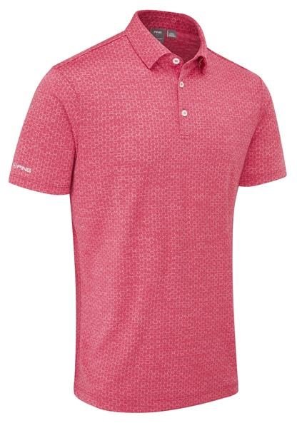 PING Rafe polo de hombre, rhapsody pink