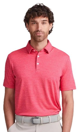 PING Rafe polo de hombre, rhapsody pink