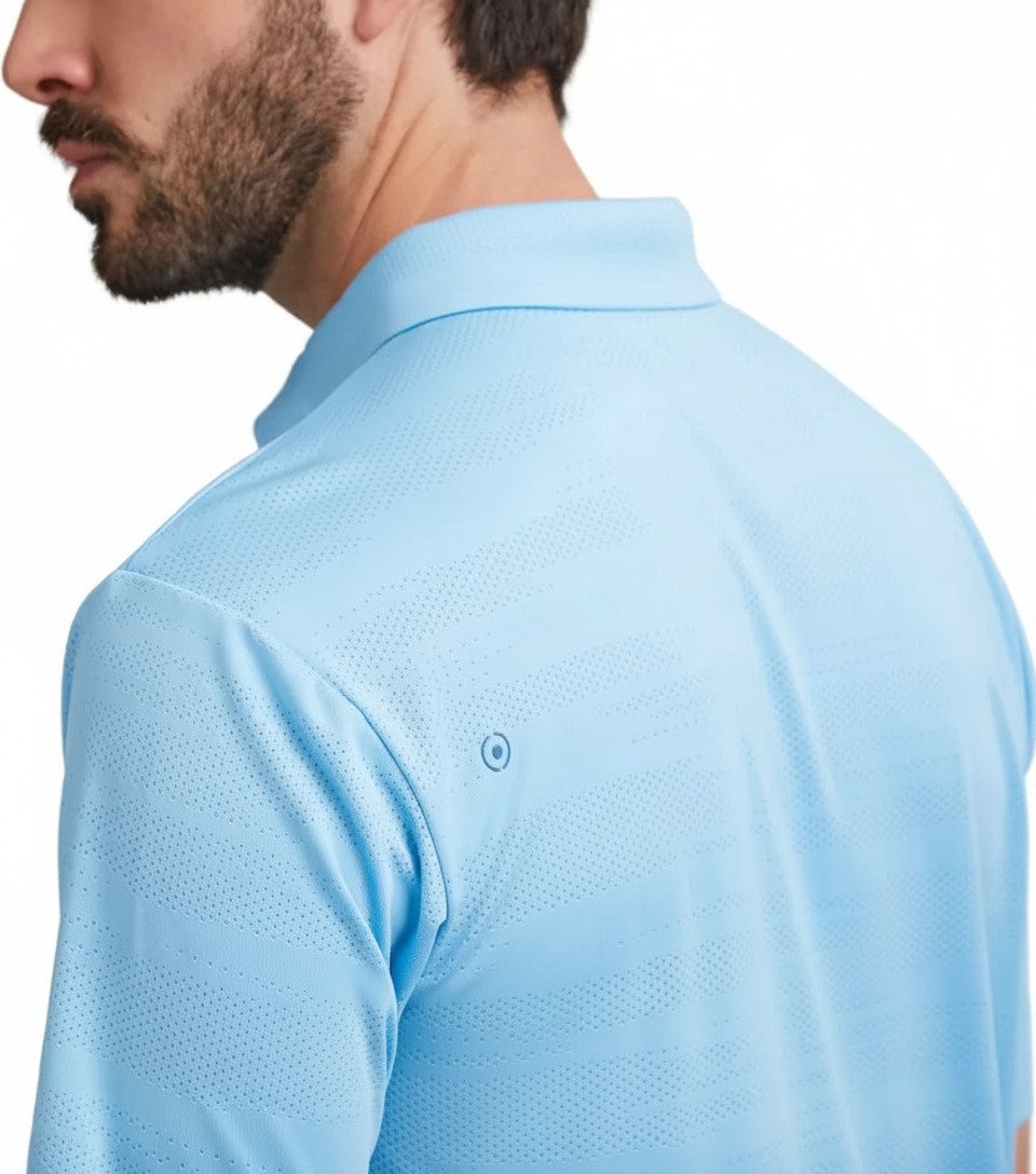 PING Claude Camo Mesh polo de hombre, baltic sea