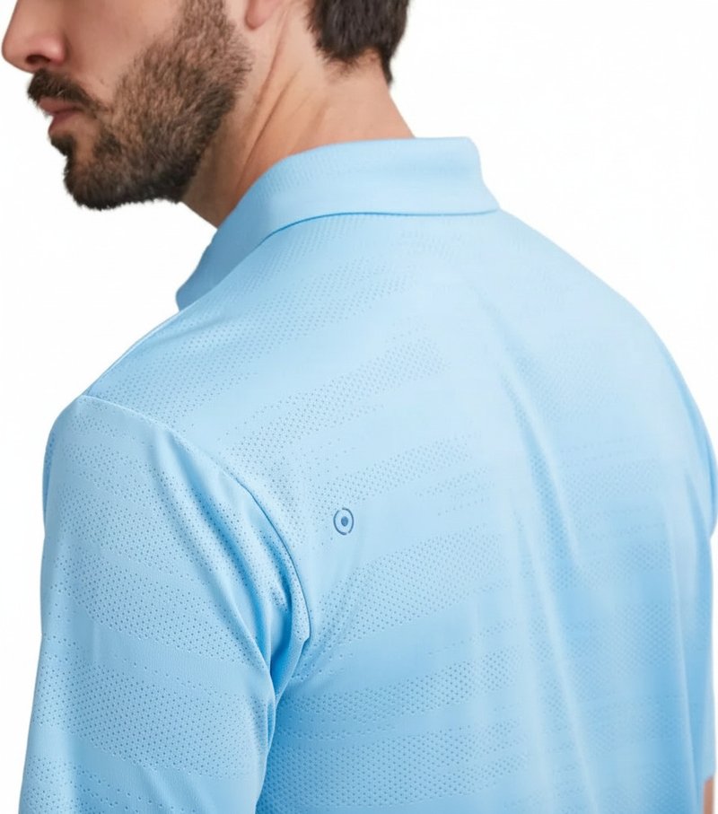 PING Claude Camo Mesh polo de hombre, baltic sea