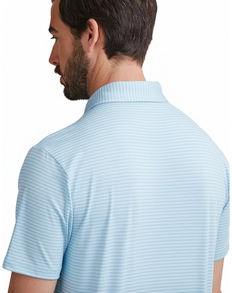 PING Langford polo de hombre, baltic sea/white