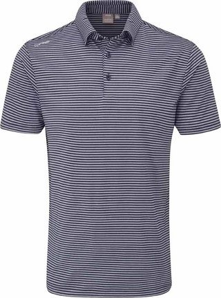 PING Langford polo de hombre, azul marino/blanco
