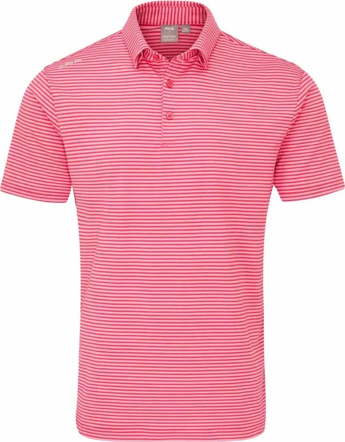 PING Langford polo de hombre, rhapsody/pink white