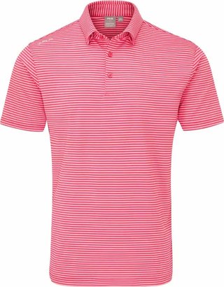 PING Langford polo de hombre, rhapsody/pink white
