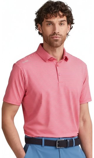 PING Langford polo de hombre, rhapsody/pink white