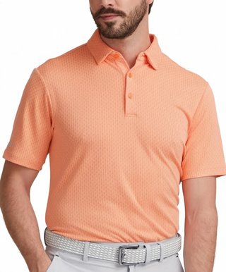 PING Hershel polo de hombre, wild salmon multi
