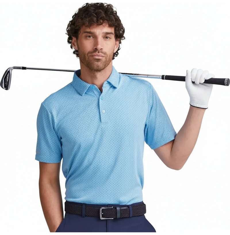 PING Hershel polo de hombre, baltic sea multi