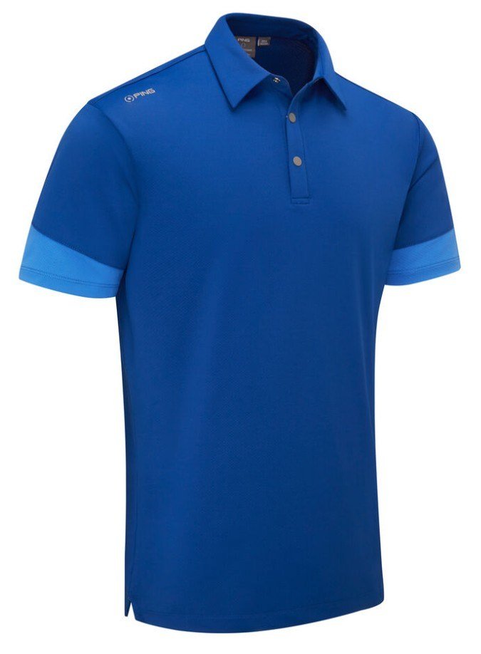PING Ty polo de hombre, inky/bright cobalt