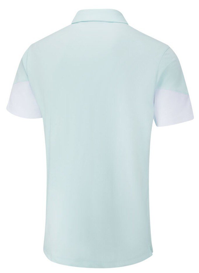 PING Ty polo de hombre, seaspray/blanco