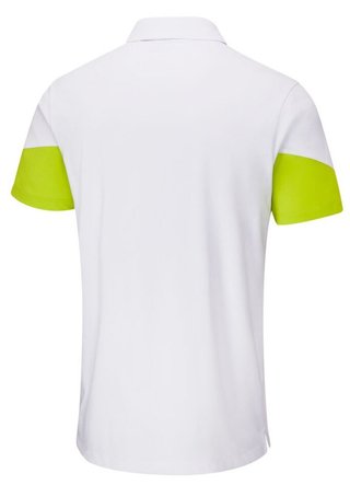 PING Ty polo de hombre, blanco/lima