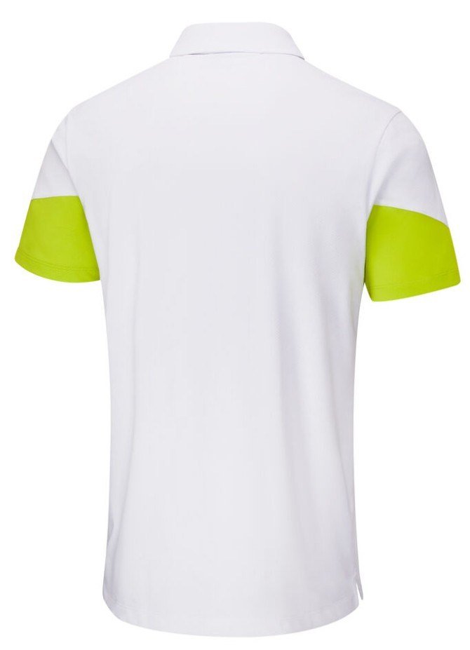 PING Ty polo de hombre, blanco/lima