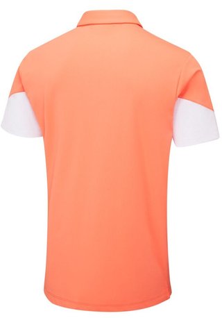 PING Ty polo de hombre, wild salmon/blanco
