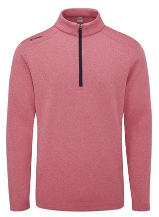PING Ramsey half zip ribbed fleece pullover de hombre, rhapsody pink marl