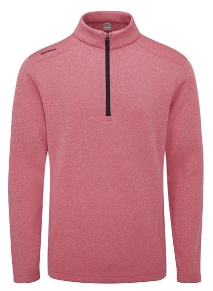 PING Ramsey half zip ribbed fleece pullover de hombre, rhapsody pink marl