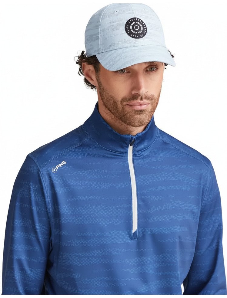 PING Latham Half Zip jersey de media cremallera para hombre, inky multi