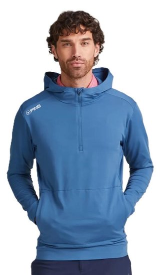 PING Haldon Hooded Fleece sudadera de hombre, stellar