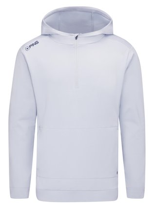 PING Haldon Hooded Fleece sudadera con capucha para hombre, pearl grey