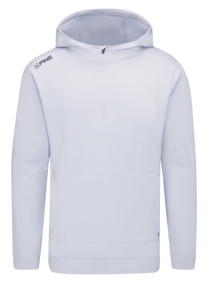 PING Haldon Hooded Fleece sudadera con capucha para hombre, pearl grey