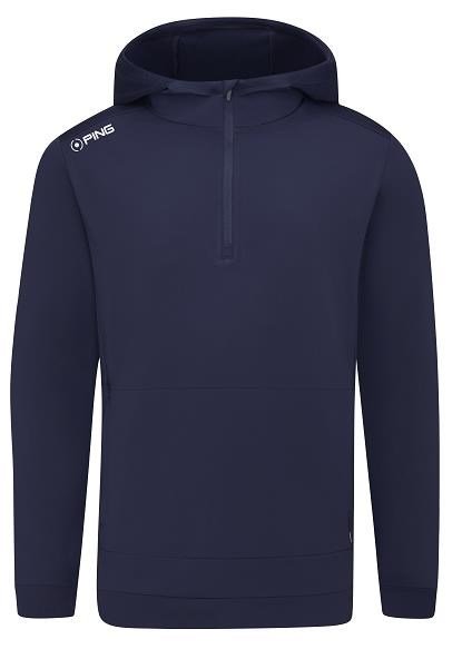 PING Haldon Hooded Fleece sudadera de hombre, azul marino