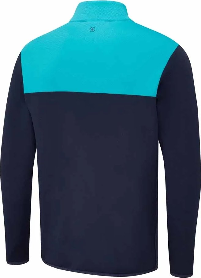 PING Kinver sudadera de hombre, navy/turquesa