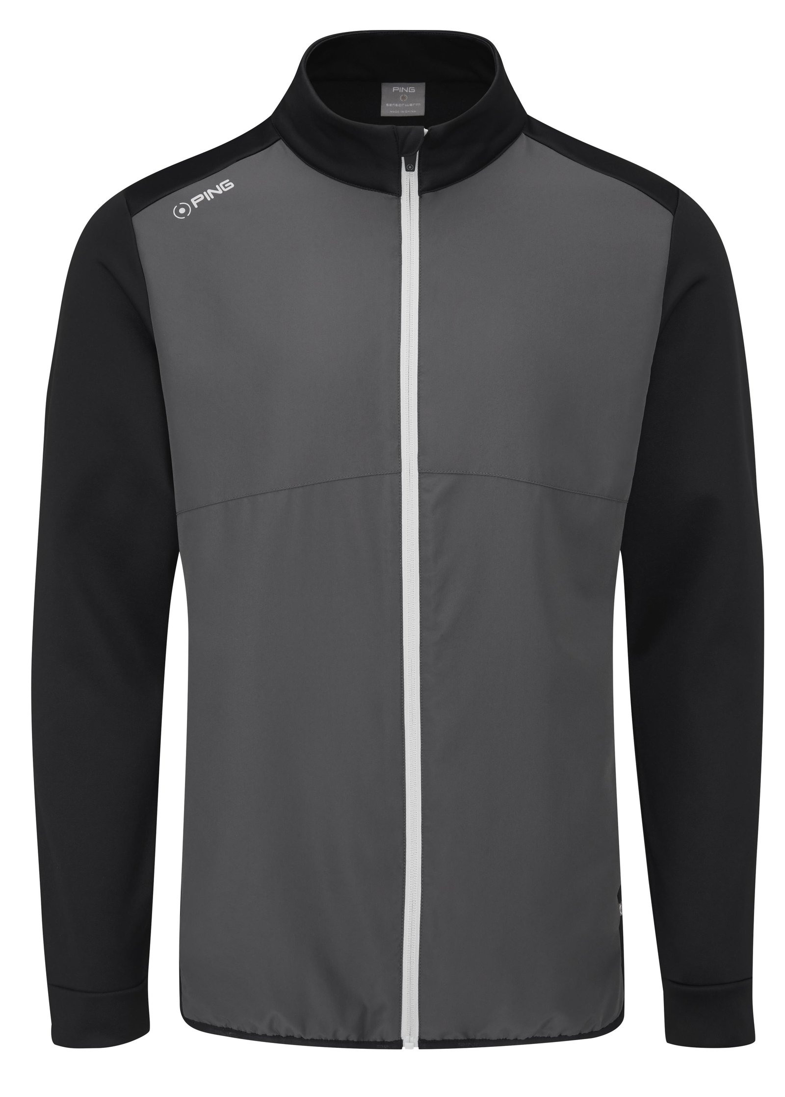 PING Burford chaqueta de hombre, asfalto/negro