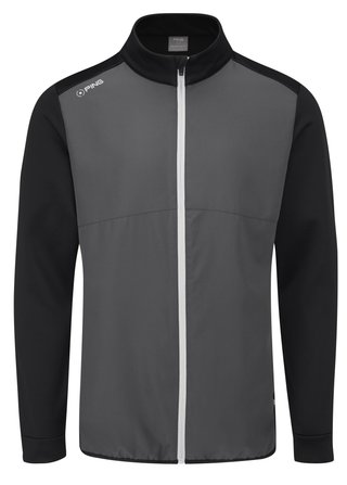 PING Burford chaqueta de hombre, asfalto/negro