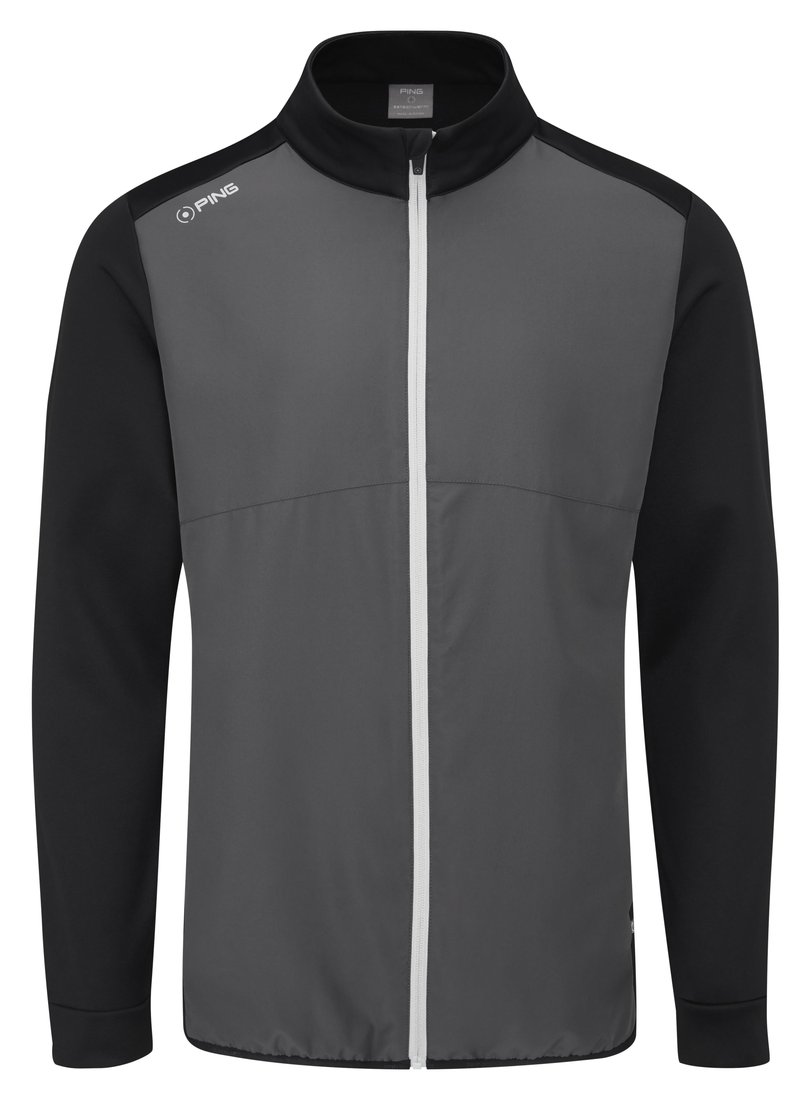 PING Burford chaqueta de hombre, asfalto/negro