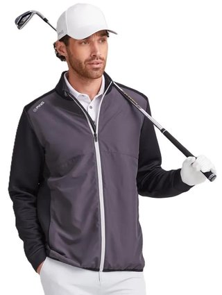 PING Burford chaqueta de hombre, asfalto/negro