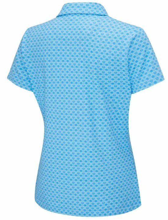 PING Aeria Printed polo de mujer, azure geo
