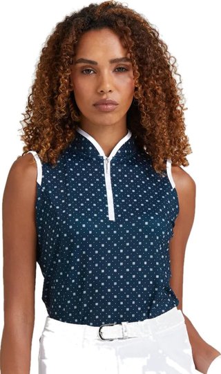 PING Penola Printed Sleeveless polo de mujer, micro monogram