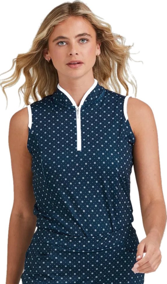 PING Penola Printed Sleeveless polo de mujer, micro monogram