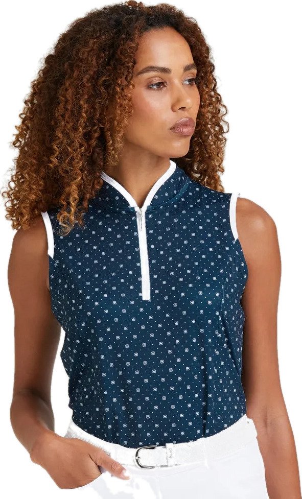 PING Penola Printed Sleeveless polo de mujer, micro monogram
