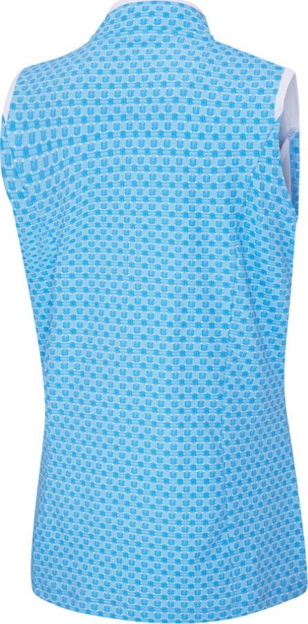 PING Penola Printed Sleeveless polo de mujer, azuro geo