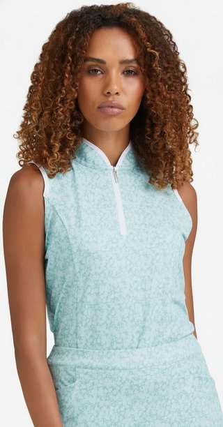 PING Penola Printed Sleeveless polo de mujer, splash