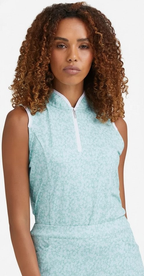PING Penola Printed Sleeveless polo de mujer, splash