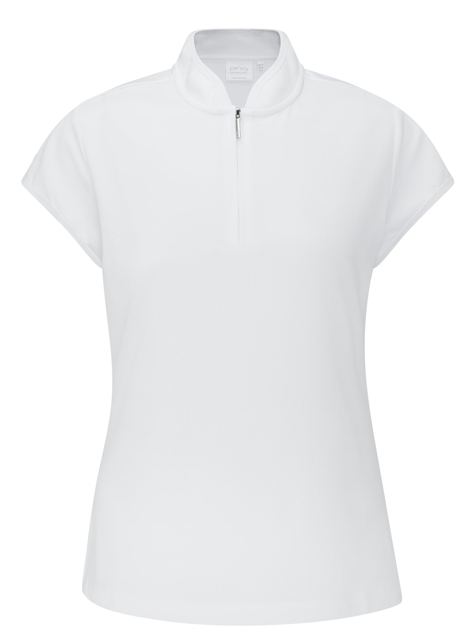 PING Evetta Jacquard polo de mujer, blanco