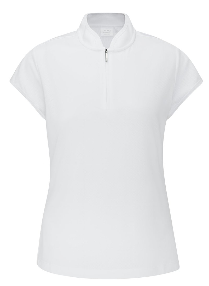 PING Evetta Jacquard polo de mujer, blanco