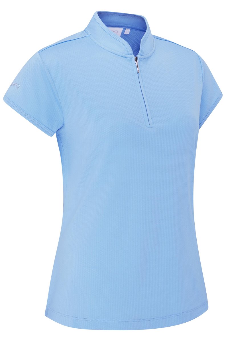 PING Evetta Jacquard polo de mujer, infinity blue