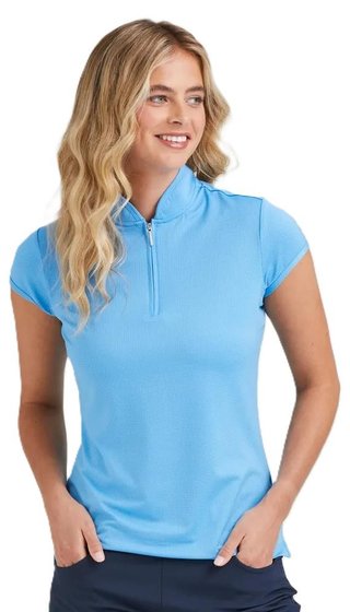 PING Evetta Jacquard polo de mujer, infinity blue