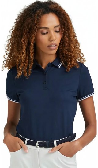 PING Viviana Tipped polo de mujer, azul marino