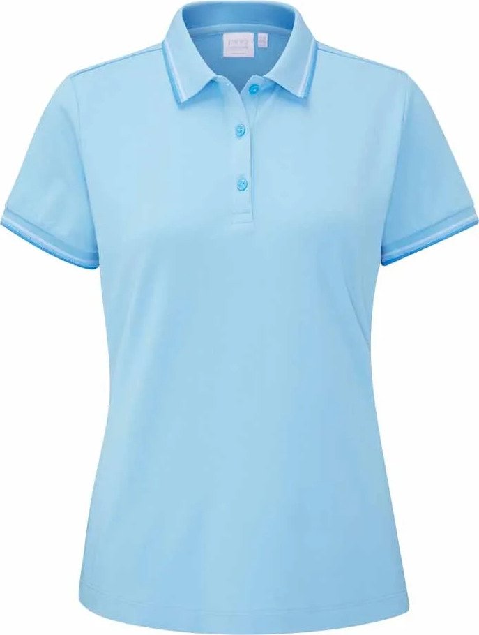 PING Viviana Tipped polo de mujer, baltic sea